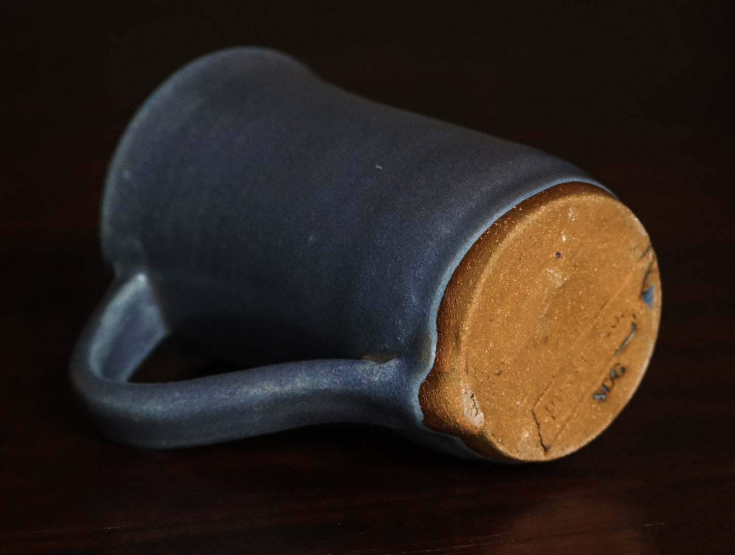 Handthrown Matte Blue Mug set of 4