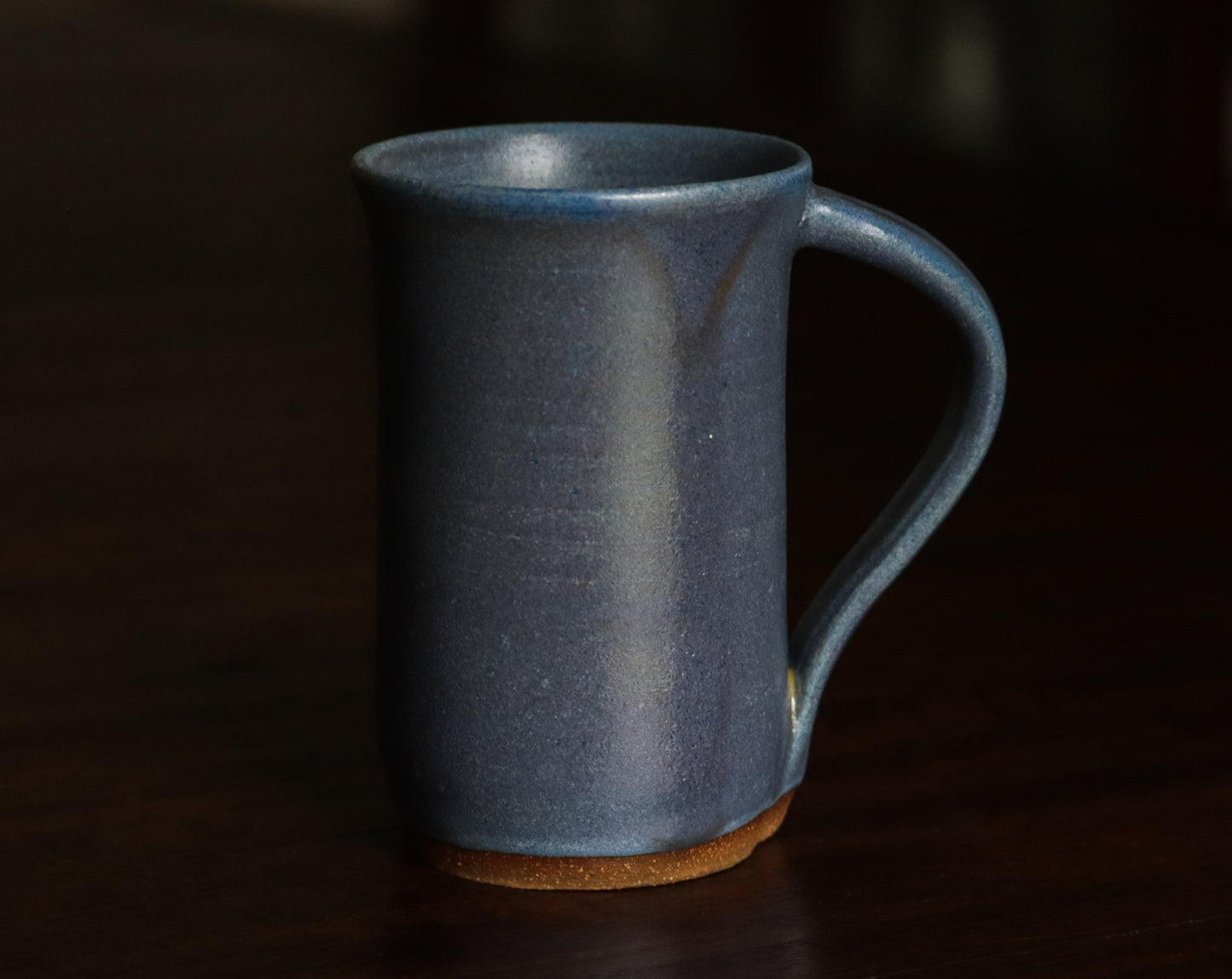 Handthrown Matte Blue Mug set of 4