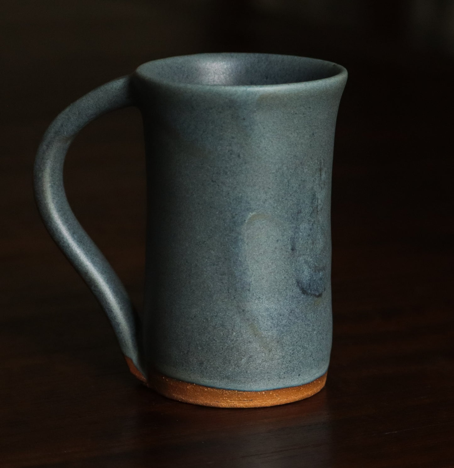 Handthrown Matte Blue Mug set of 4