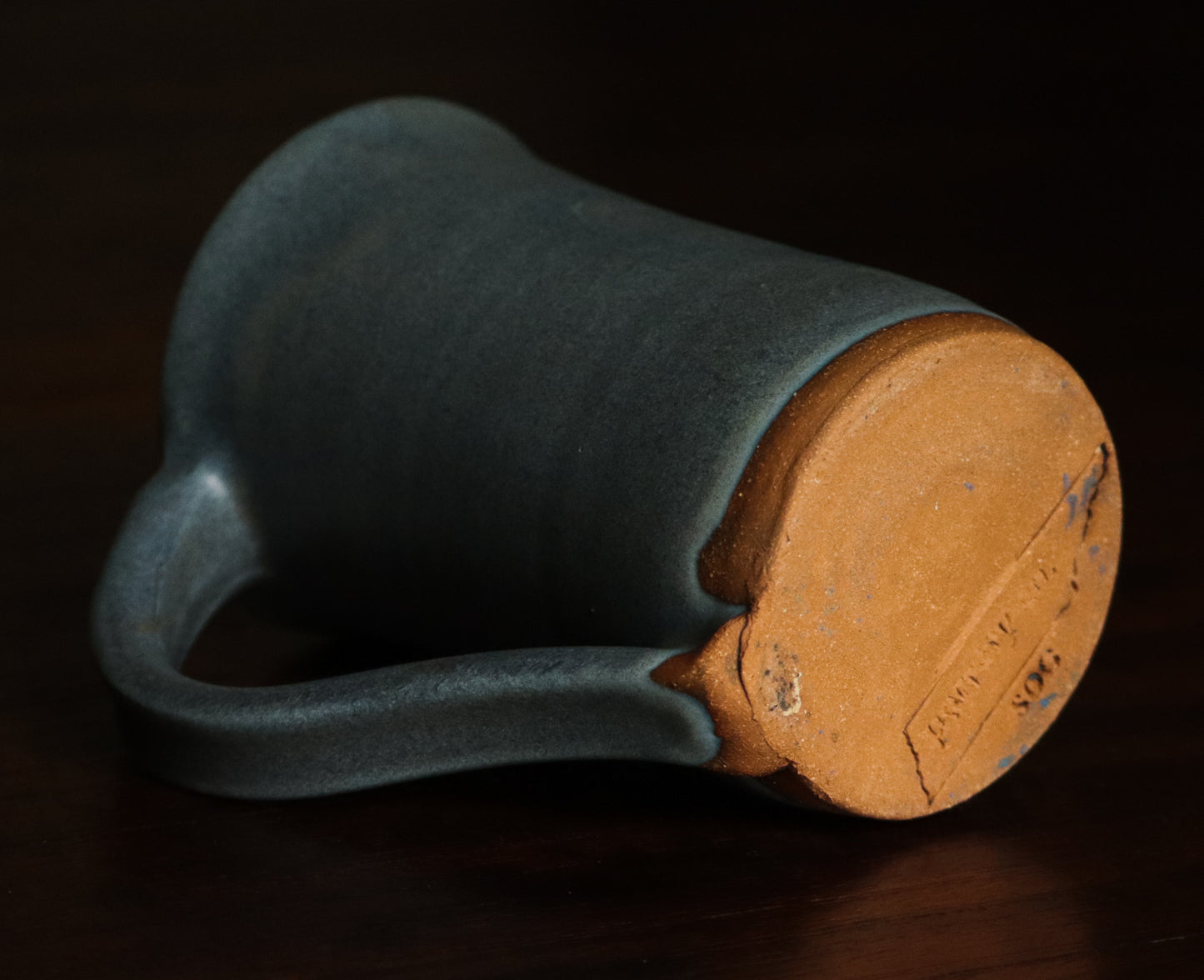 Handthrown Matte Blue Mug set of 4