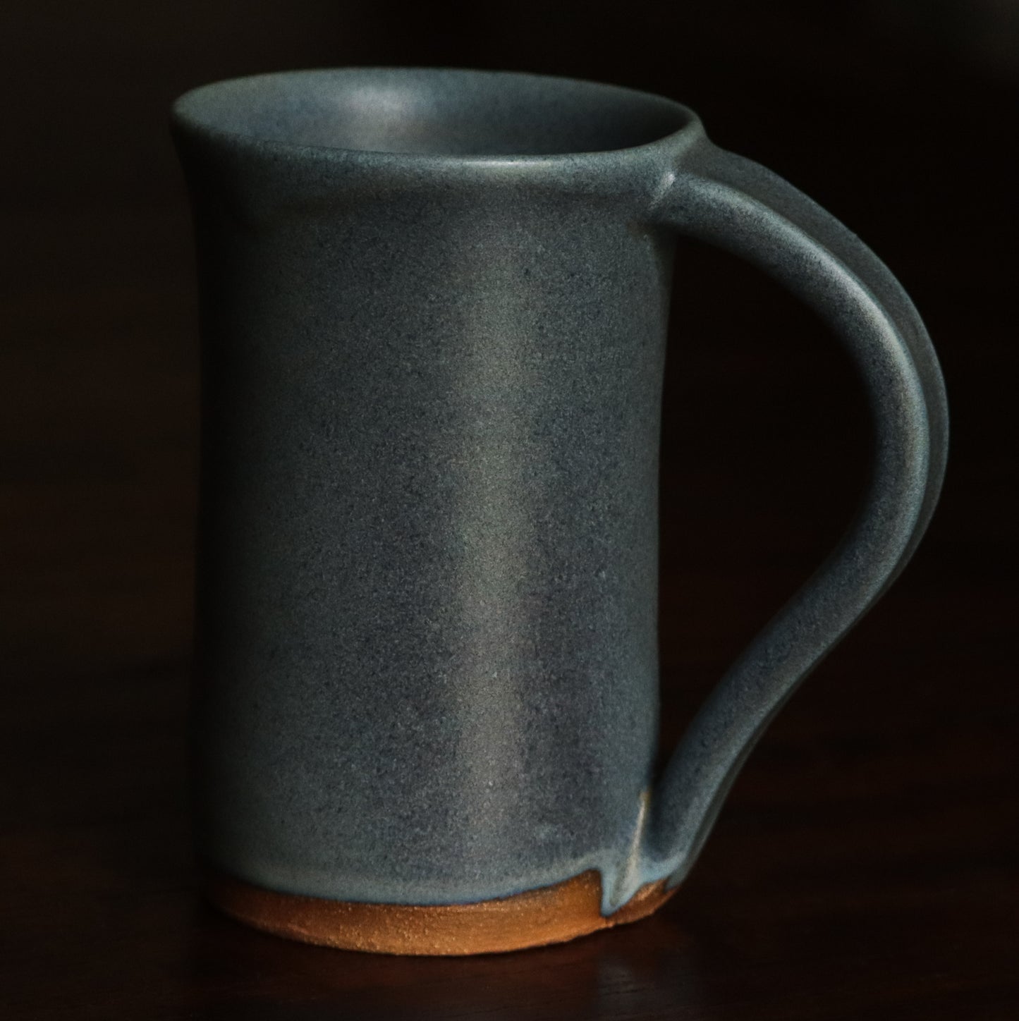 Handthrown Matte Blue Mug set of 4