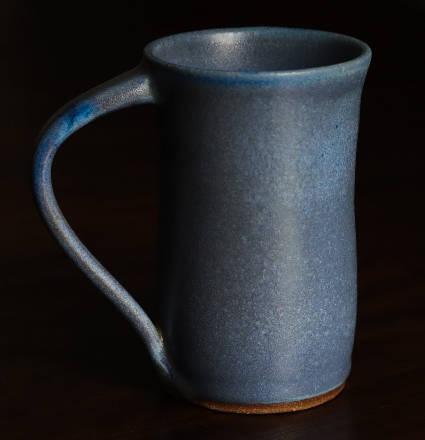 Handthrown Matte Blue Mug set of 4
