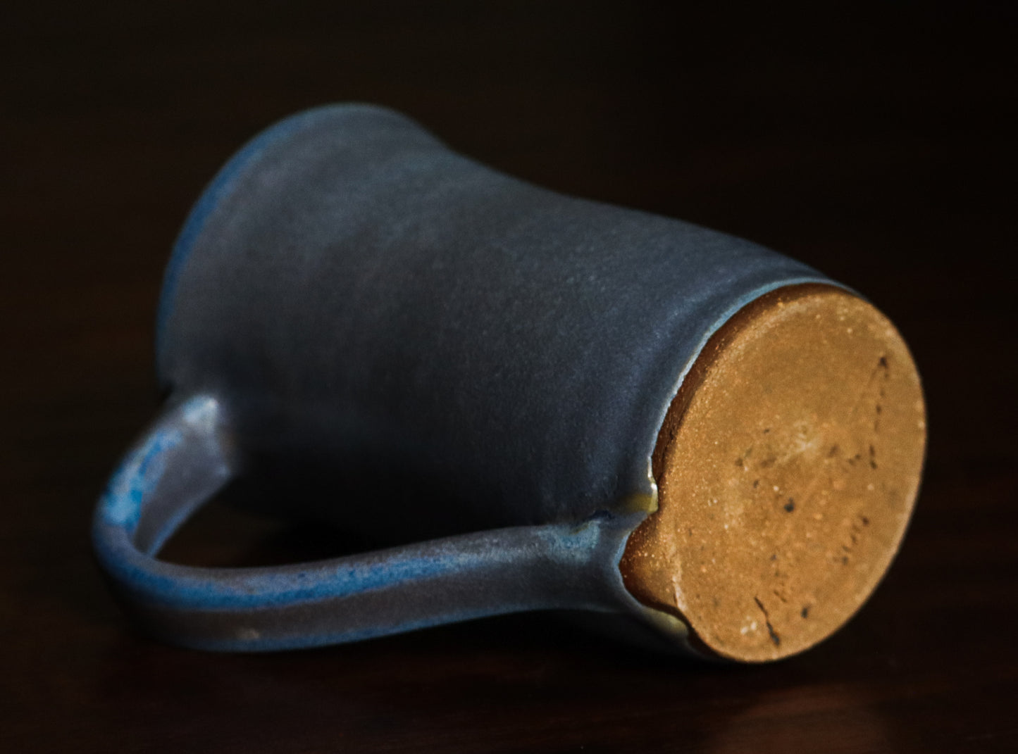 Handthrown Matte Blue Mug set of 4