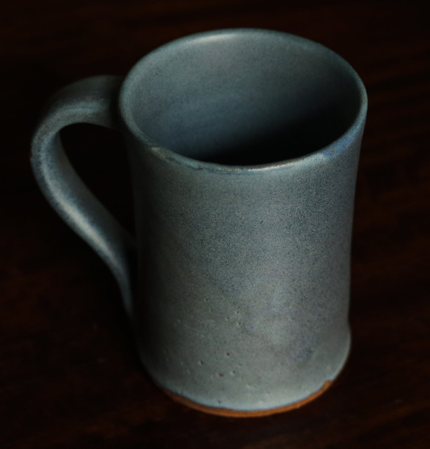 Handthrown Matte Blue Mug set of 6