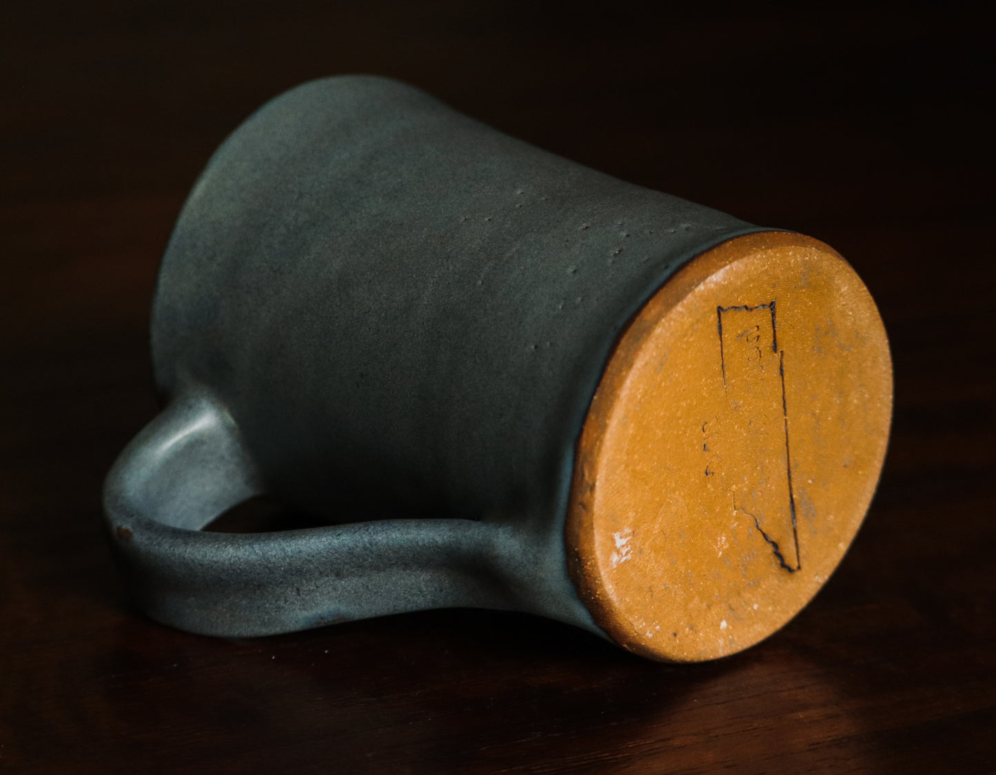 Handthrown Matte Blue Mug set of 6