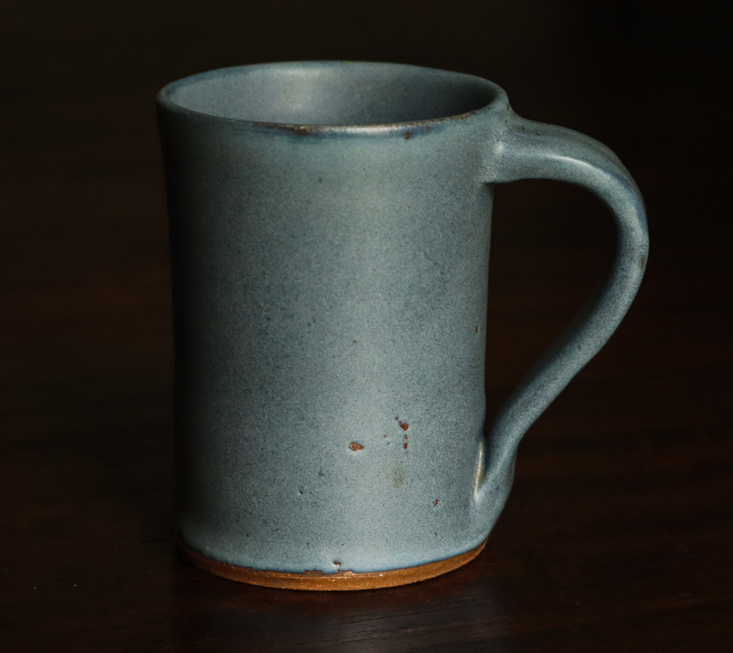 Handthrown Matte Blue Mug set of 6
