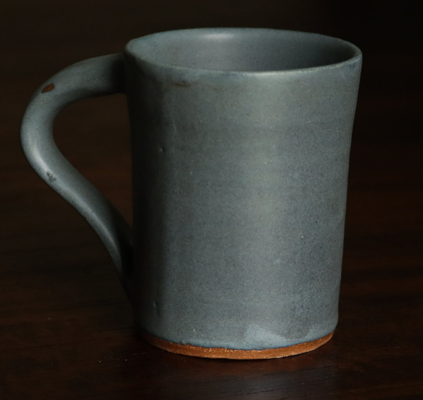 Handthrown Matte Blue Mug set of 6