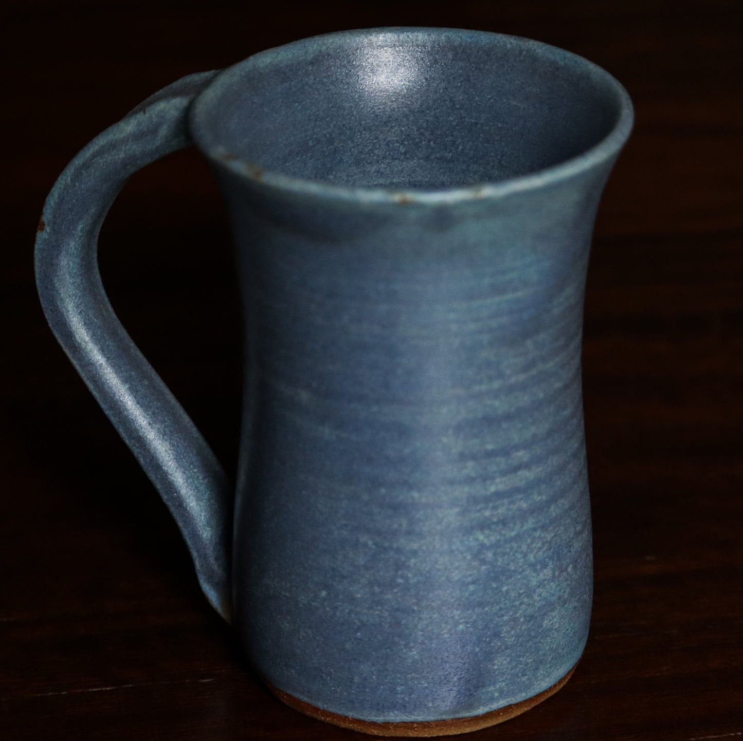 Handthrown Matte Blue Mug Set of 2