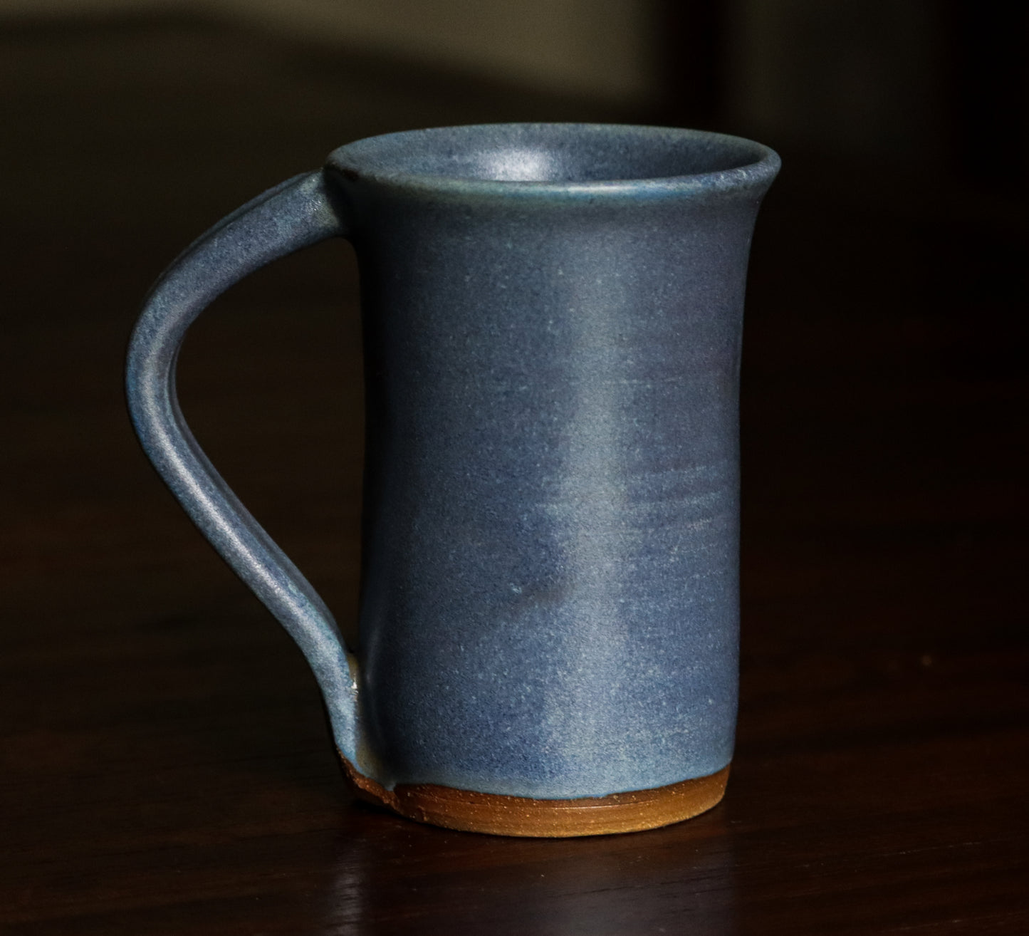 Handthrown Matte Blue Mug Set of 2