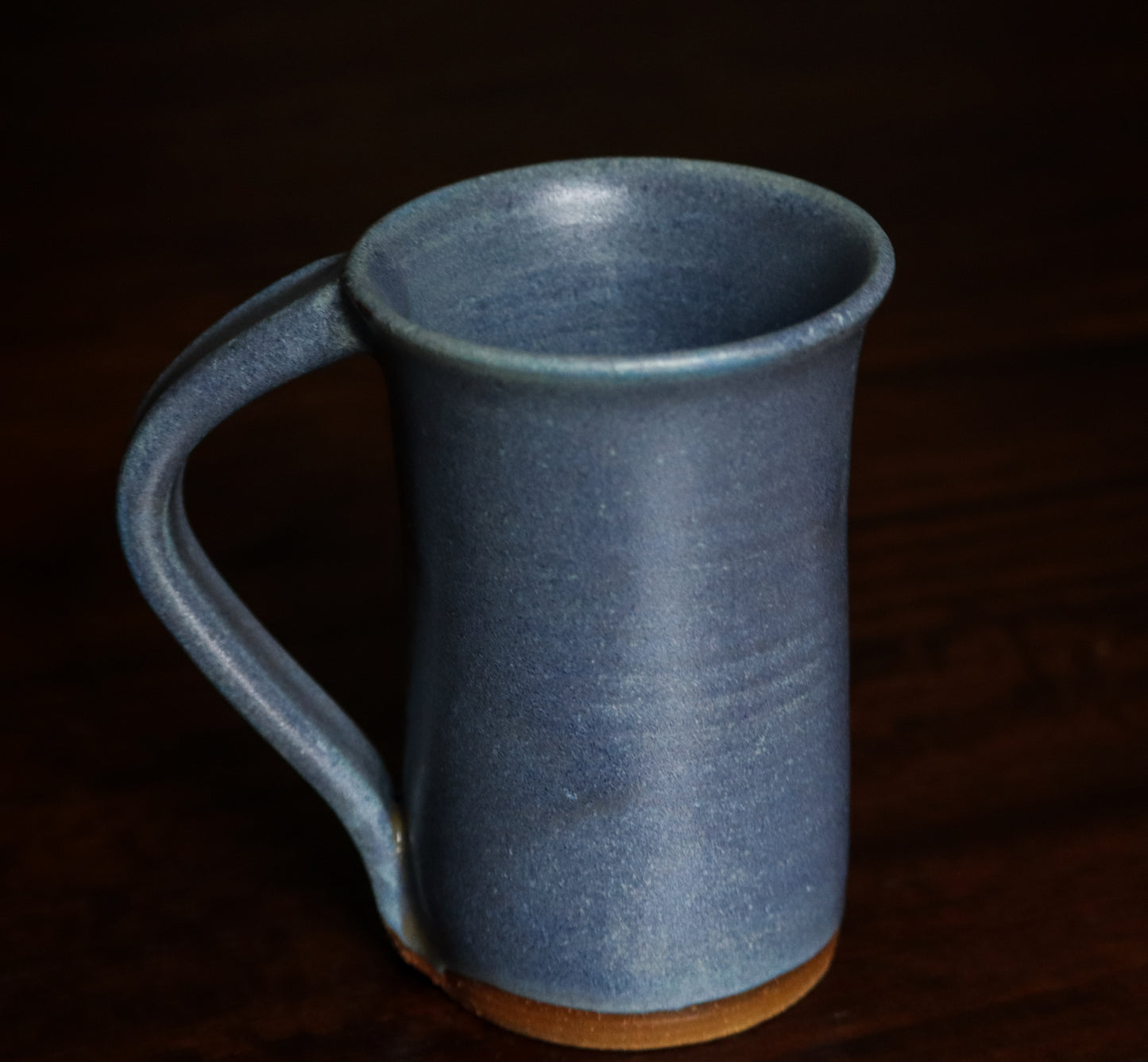 Handthrown Matte Blue Mug Set of 2