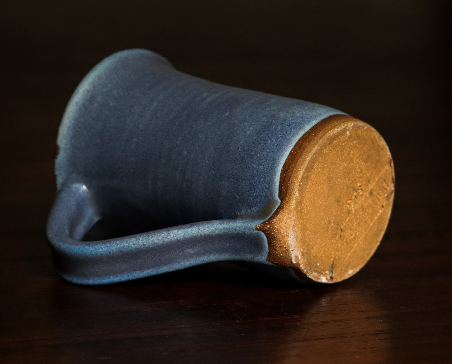 Handthrown Matte Blue Mug Set of 2