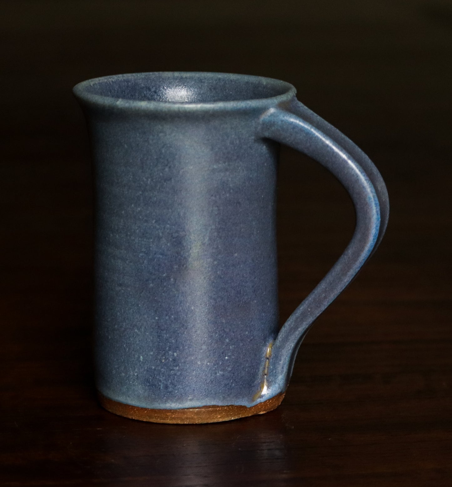 Handthrown Matte Blue Mug Set of 2