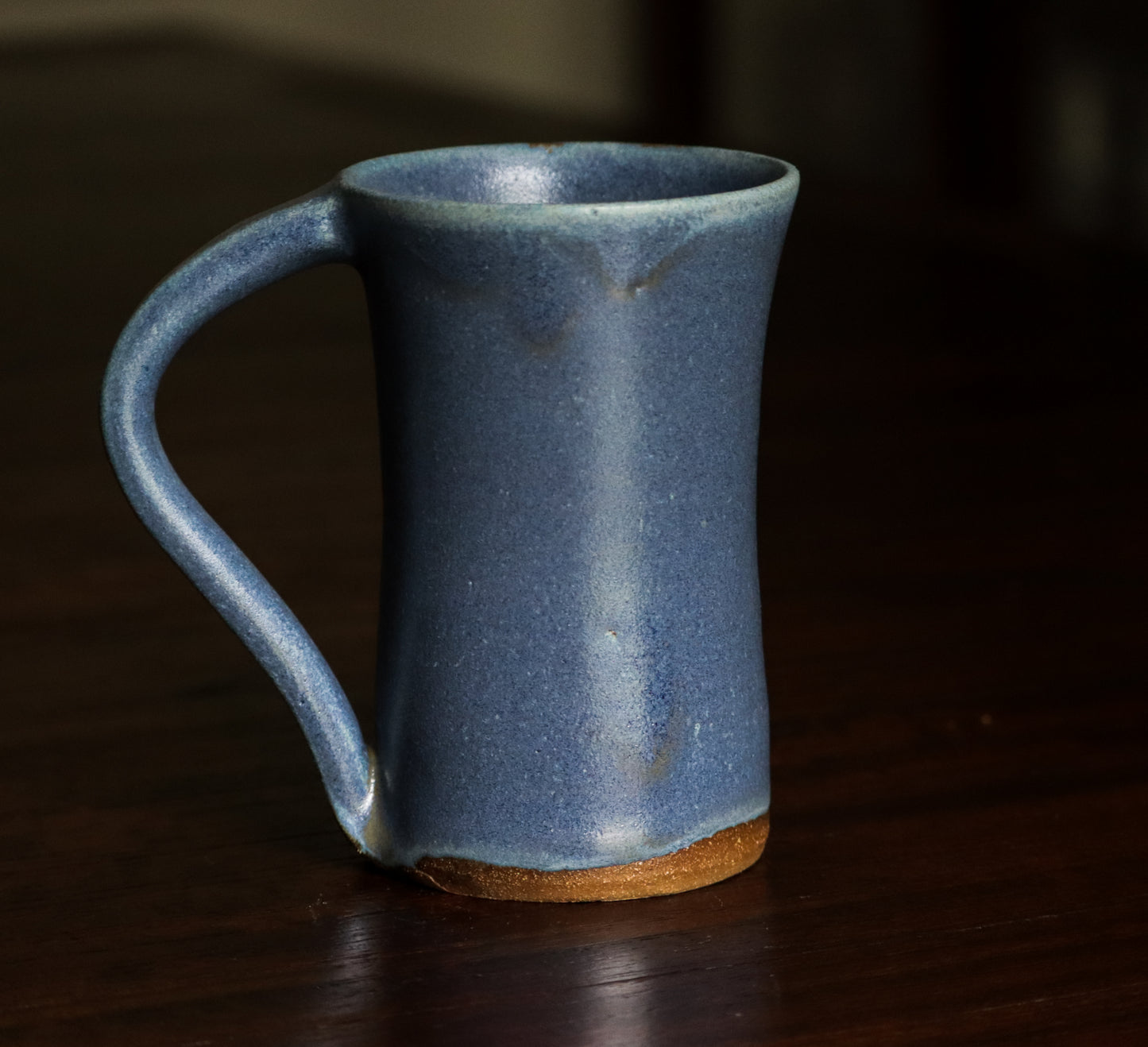 Handthrown Matte Blue Mug Set of 2