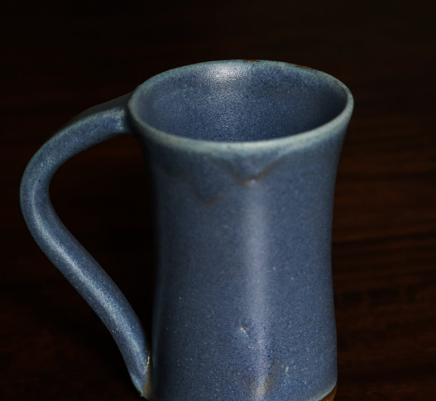 Handthrown Matte Blue Mug Set of 2