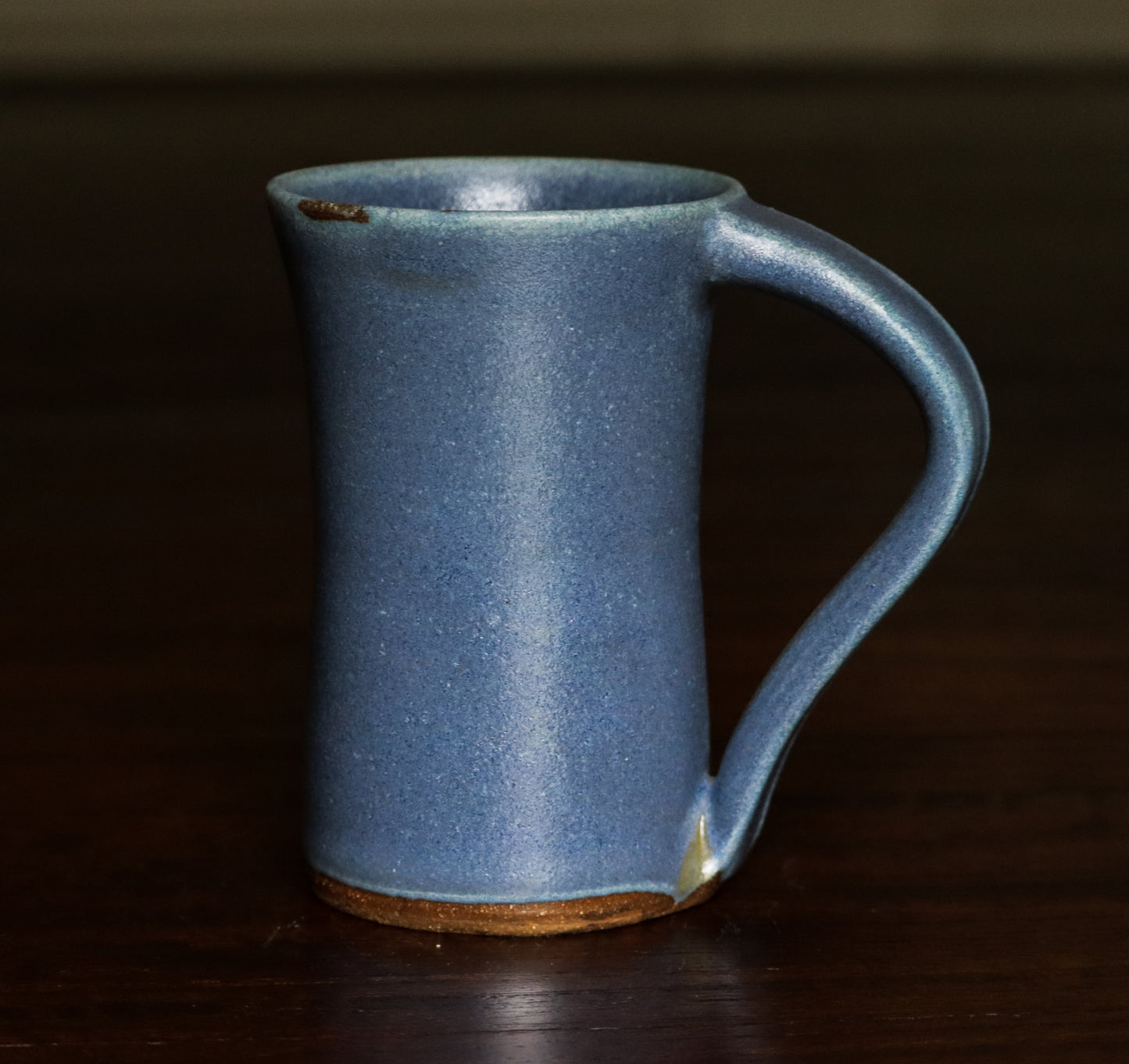 Handthrown Matte Blue Mug Set of 2
