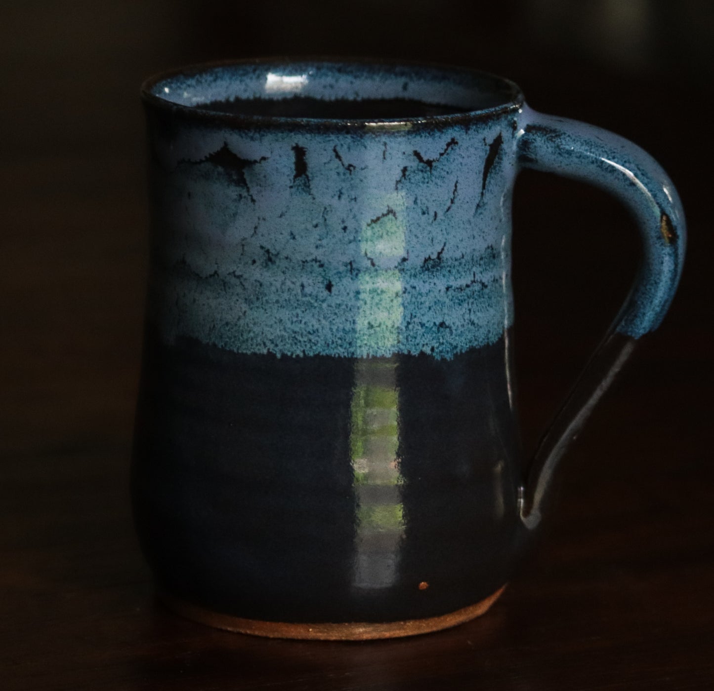 Handthrown Floating Blue Mug Set of 2