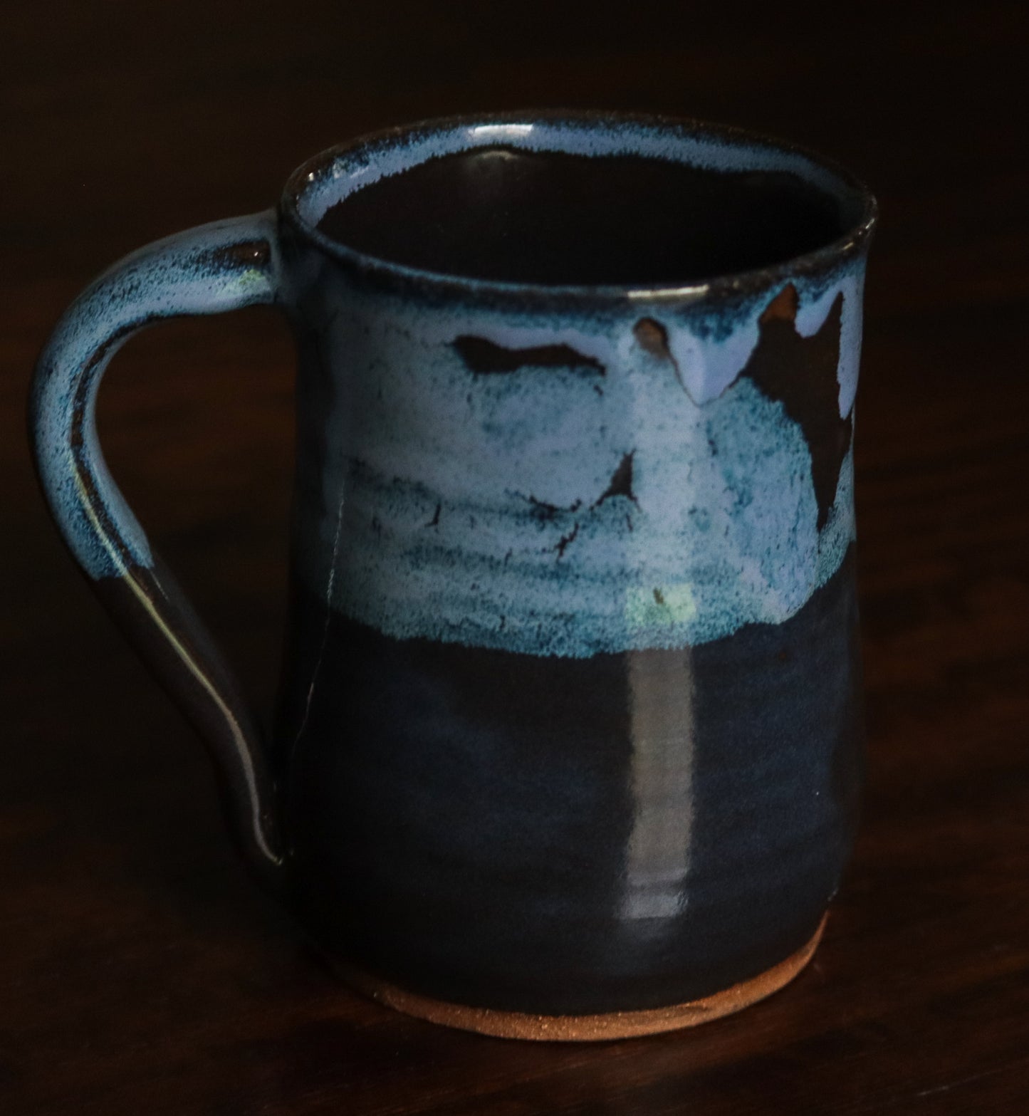 Handthrown Floating Blue Mug Set of 2