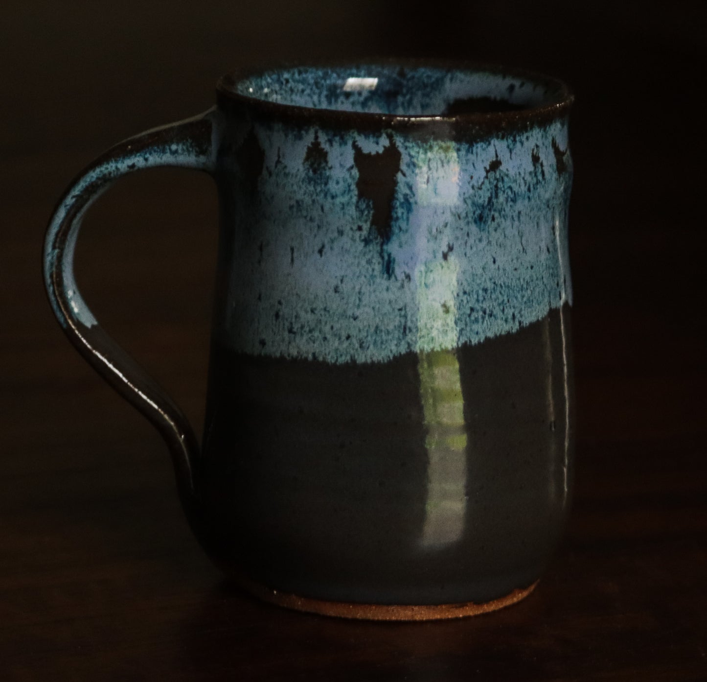 Handthrown Floating Blue Mug Set of 2