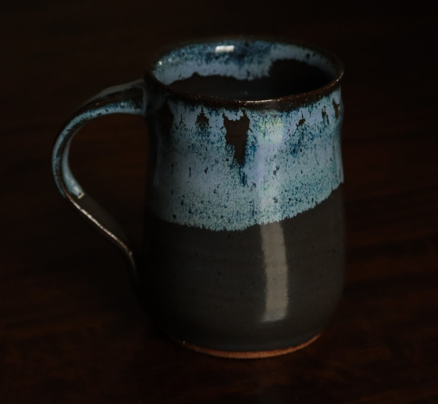 Handthrown Floating Blue Mug Set of 2