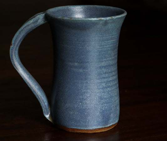 Handthrown Matte Blue Mug Set of 2