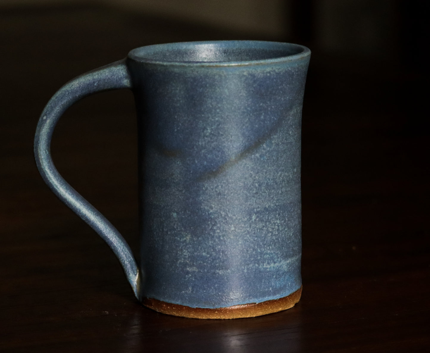 Handthrown Matte Blue Mug