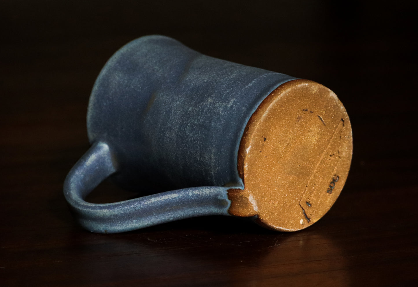 Handthrown Matte Blue Mug